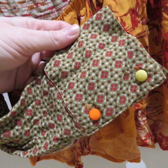 FREE PEOPLE Aloha State of Mind Tunic Top Patchwork Boho Swing Festival Cropped - Picture 9 of 14